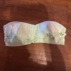 cute strapless rinestone swim top